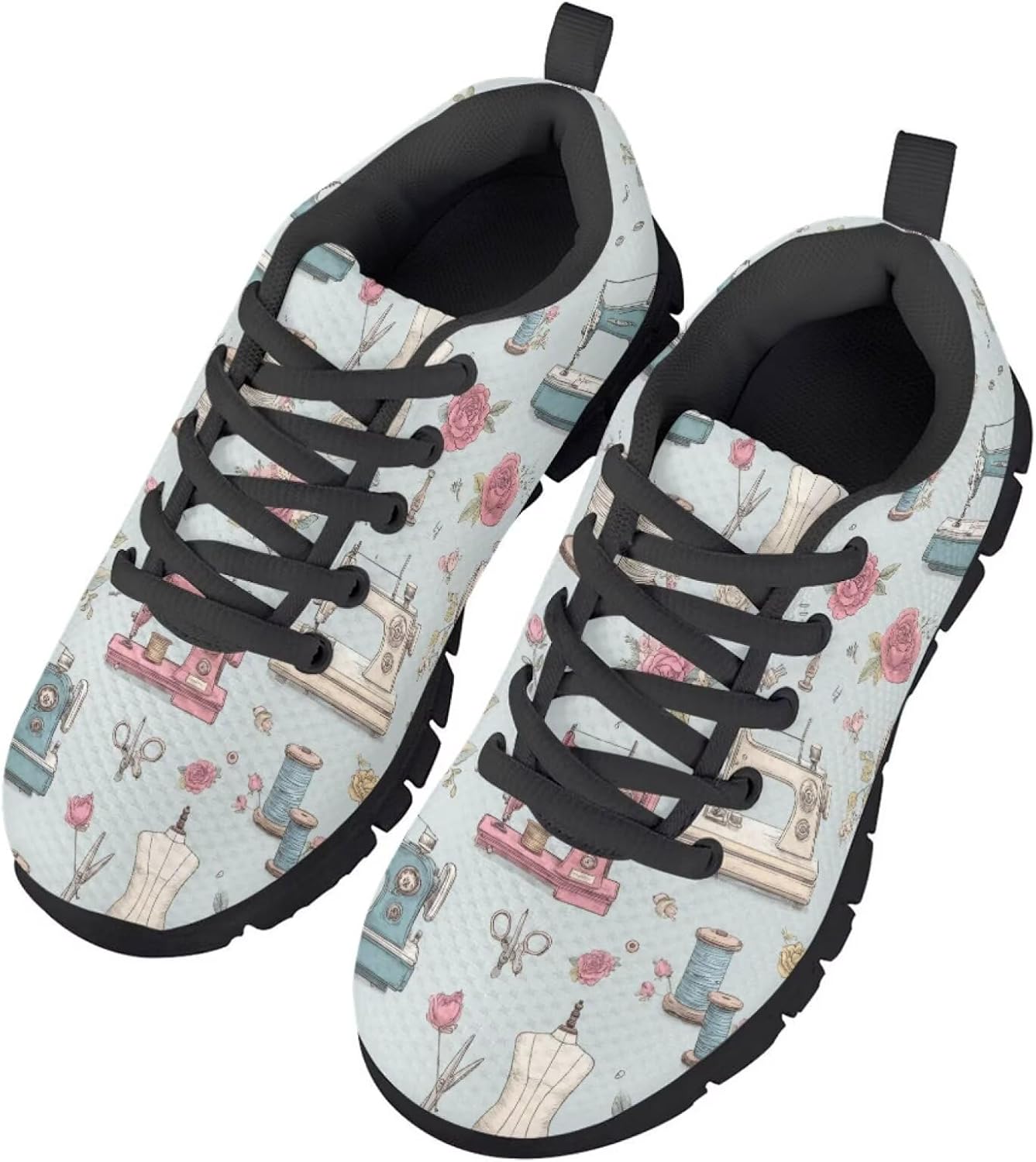 Funnydude Funny Print Girls Tennis Shoes Kid Comfortable Sneakers Casual Walking Shoes