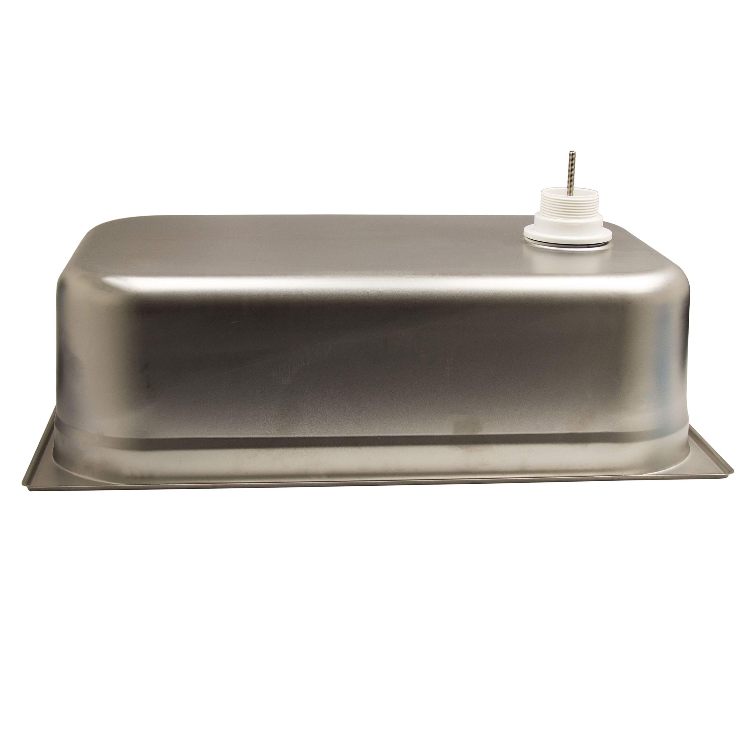 Waschbecken 1/1 530mm x 325mm x 150mm Edelstahl mit einem Universal Ablaufventil