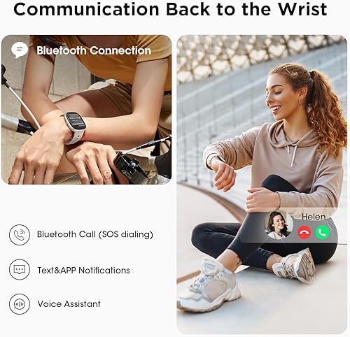 Miniatura 5 de Relojes inteligentes para mujer Fitness Rastreador de actividad física con marcarecepción de llamadas 247, ritmo cardíaco, monitor de sueño SpO2,