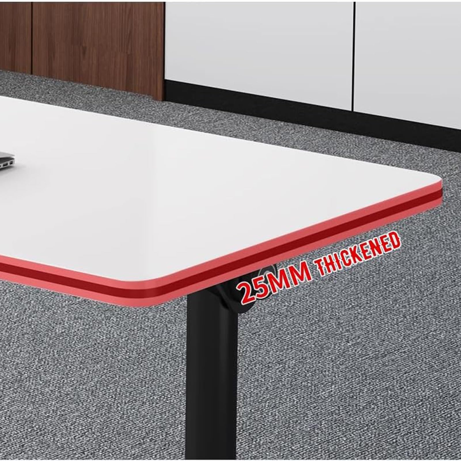 Składane mobilne stoły konferencyjne z kółkami, składane stoły seminaryjne, do biura i sal konferencyjnych, przenośne stoły treningowe (140 x 60 x 74 cm)