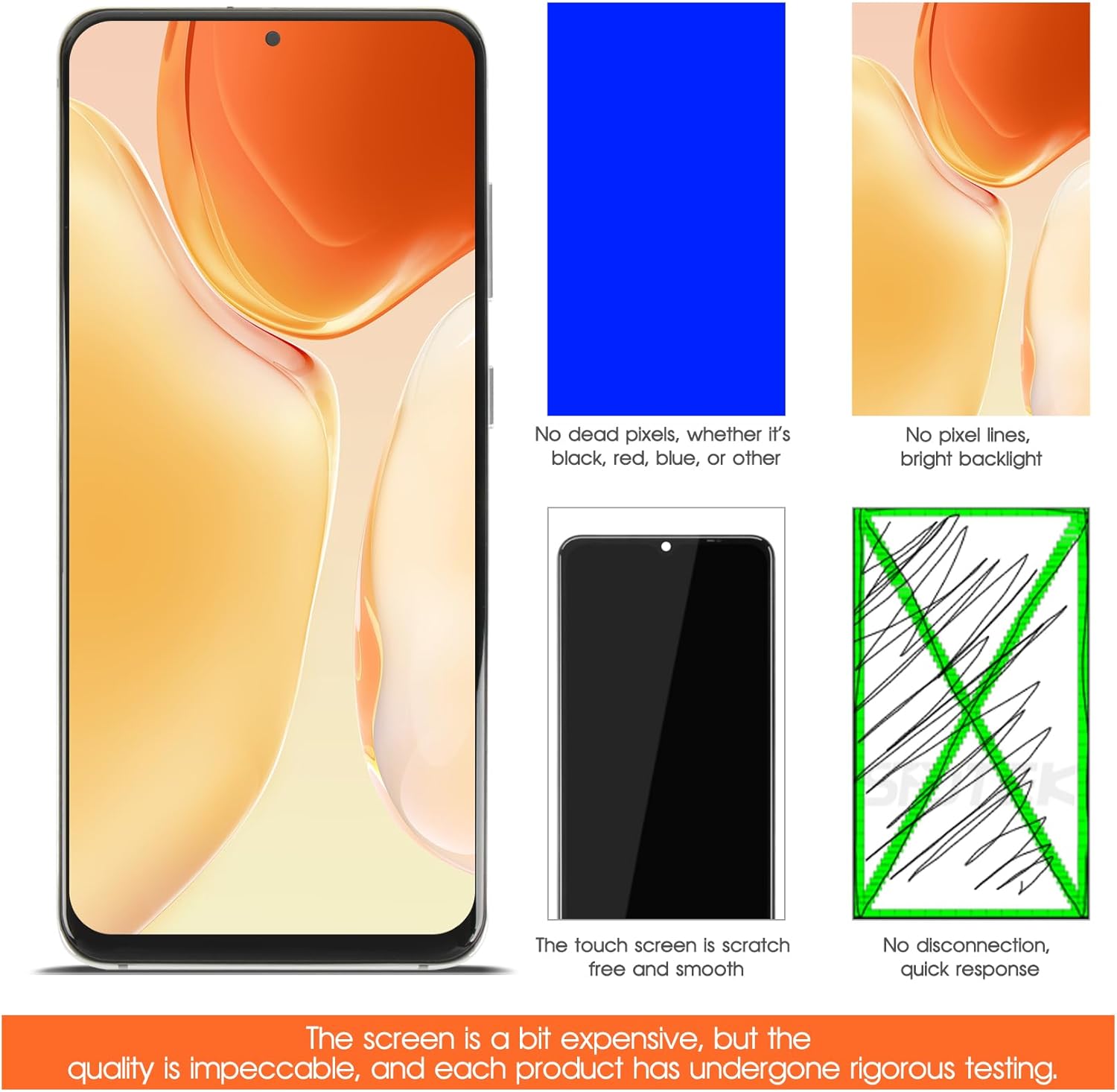 INCELL for Samsung Galaxy S20 5G Screen Replacement S20 5G LCD Display G981 SM-G981F SM-G981U LCD Digitizer Screen Touch Gray with Frame (Not for 4G)(No Fingerprint Function)