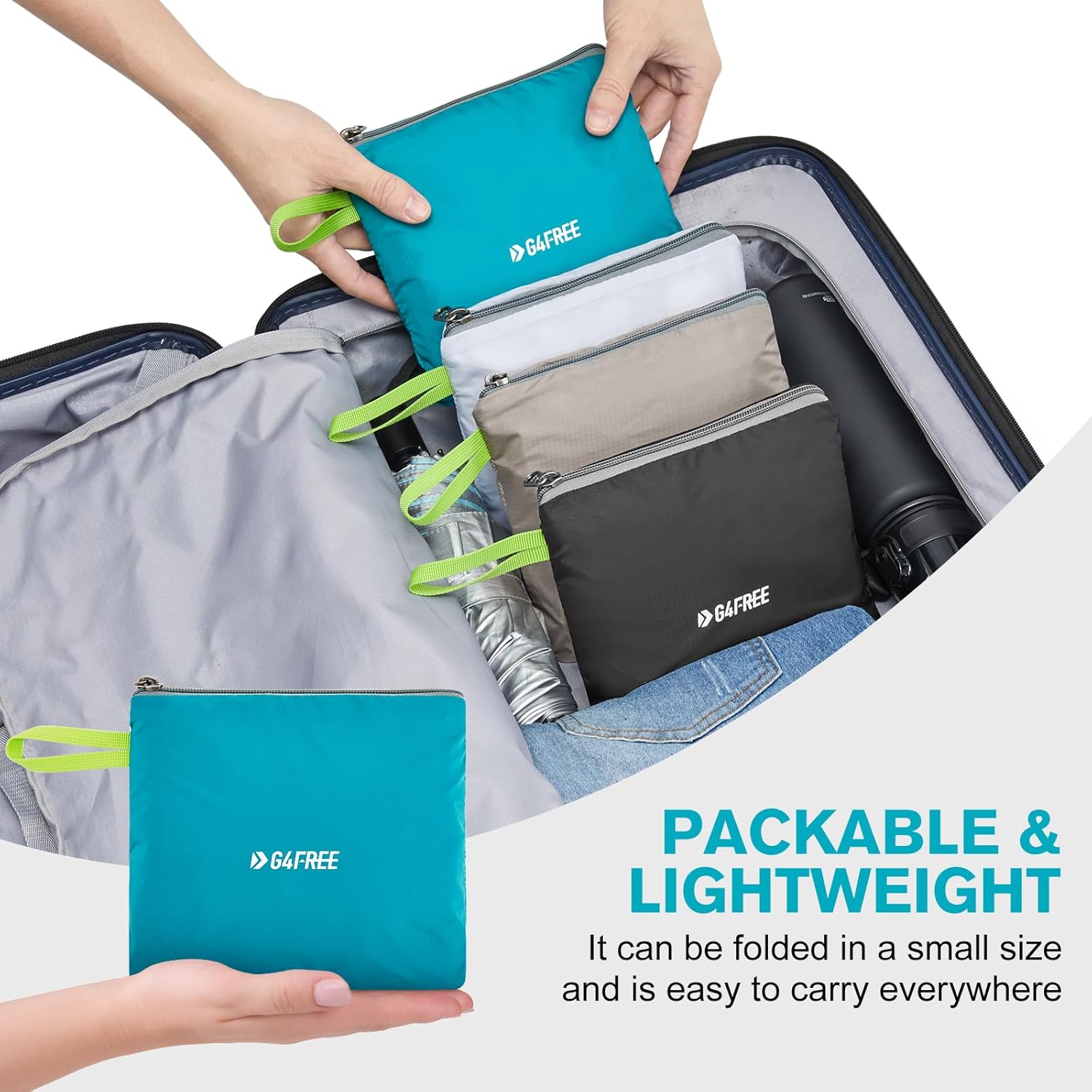 G4Free 24L Lightweight Packable Hiking Backpack Small Sport Travel Daypack Water Resistant for Women Men - Image 4