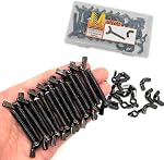15 Sets 1/4"-20 x2 Wing Screw Bolts and Wing Nut Kit Butterfly Screws and Nut with Hand Twist Tighten Wing Head Black Zinc Plated Hardware Fitting Fastenings Assortment Kit