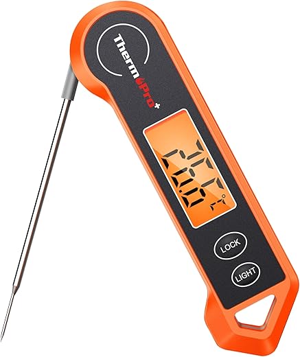 ThermoPro TP19H Fleischthermometer Grillthermometer Digital Thermometer kochen Bratenthermometer mit Langer Sonde und LCD Bildschirm Küchenthermometer für Steak, Essen Tea BBQ…