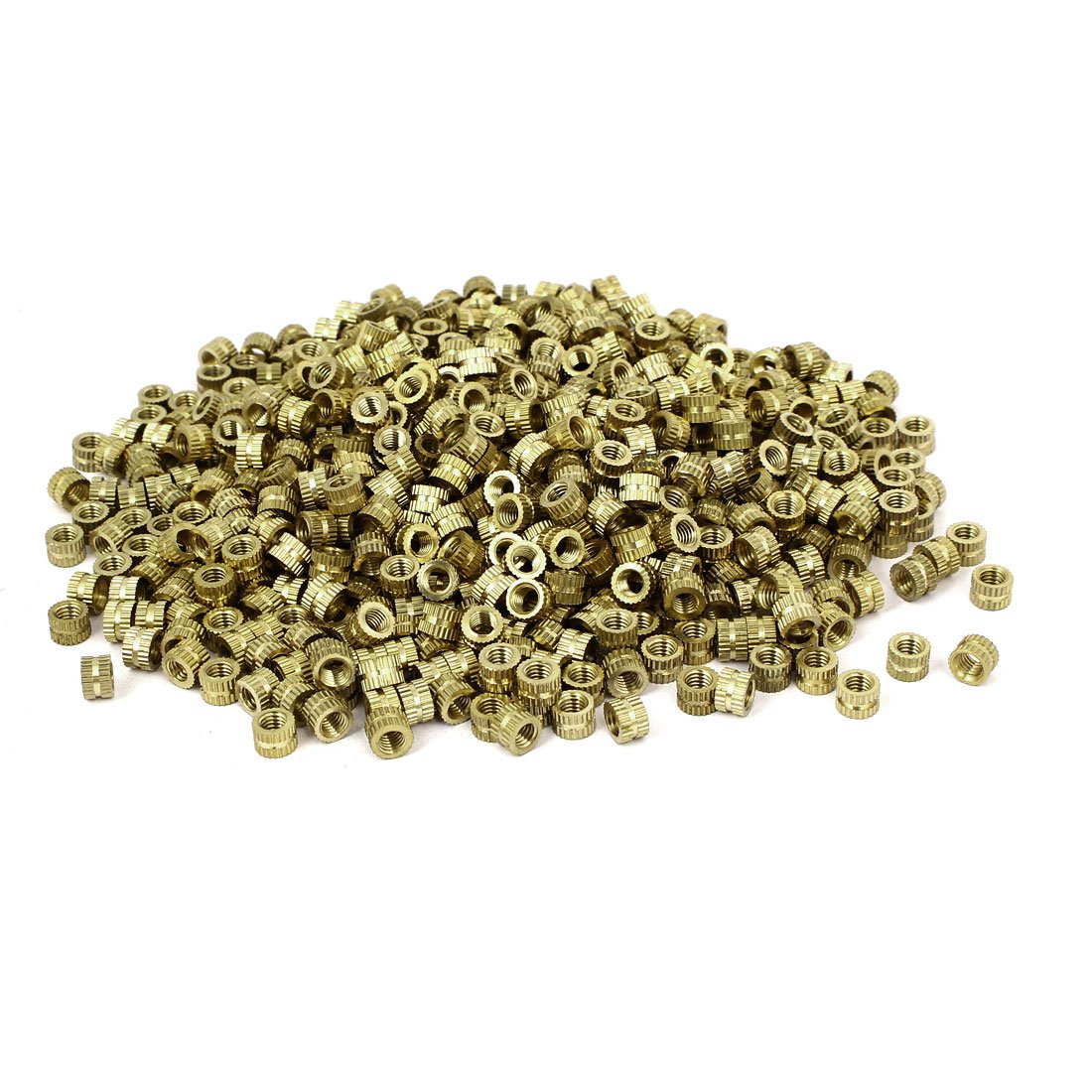 M5x5mmx7.3mm Brass Female Threaded Knurl Insert Embedded Nut Fastener 1000pcs (af5b45dcda01fa8ef7f5a406effe747b)