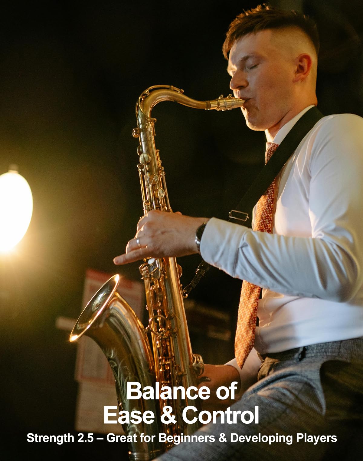 SGPRO Lot de 10 anches de saxophone professionnel – Force 2,5/3 pour alto/ténor – Son vif et jouabilité facile (force 2,5)