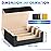 UAONO Card Storage Box for Trading Cards, 1800+ PU Leather Commander Card Deck Case, Magnetic Closure Card Holder Fits for Magic Game Cards (Black&Gold)