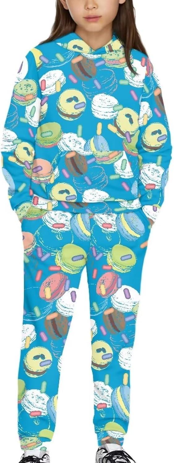 Renewold Boys Girls 2 pcs Set Long Sleeve Hoodie Sweatshirt and Sweatpants