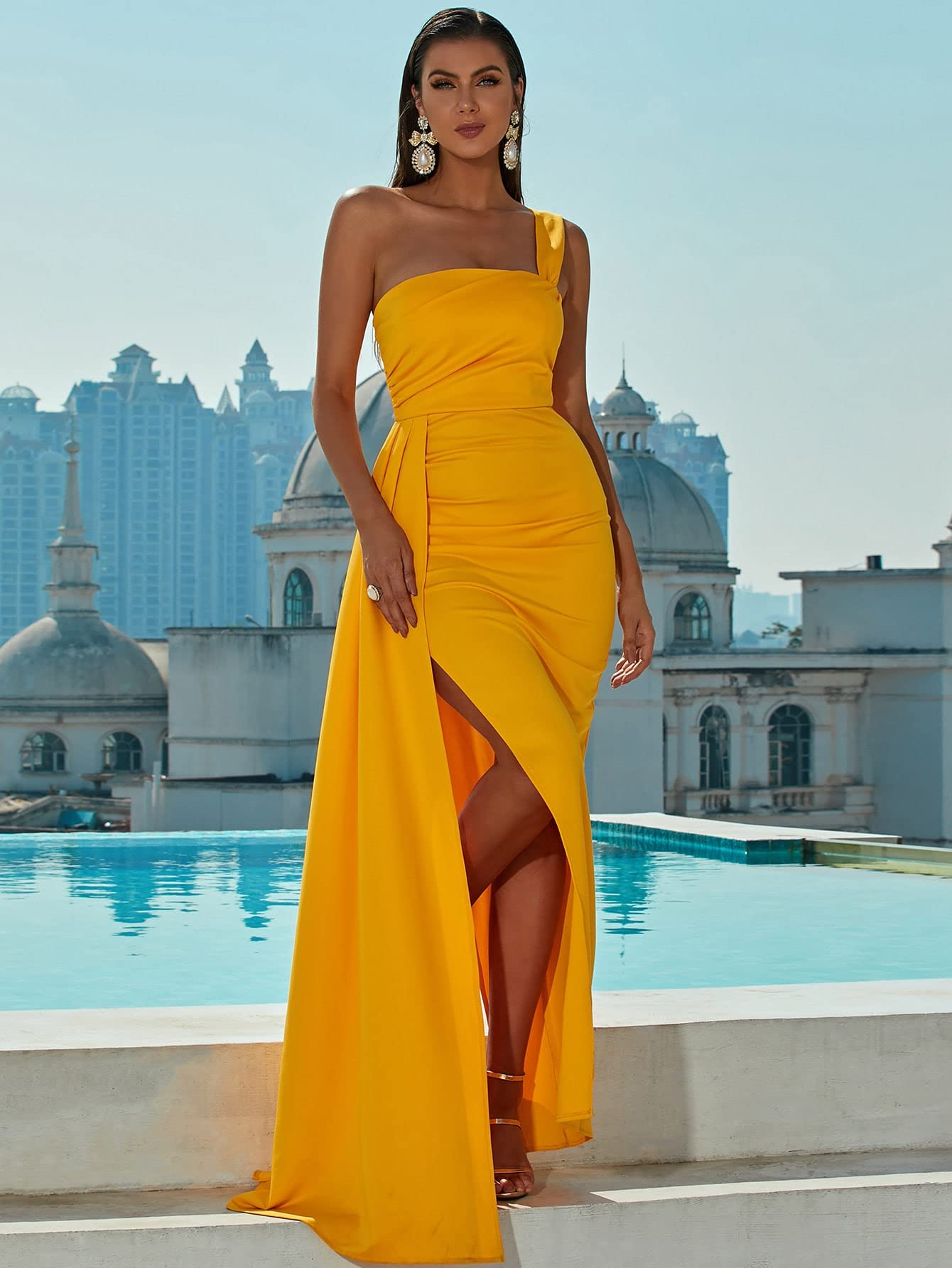 slim fit dress slacks AGUA MAXI DRESS IN YELLOW CRINKLE CHIFFON – DE LA VALI OFFICIAL