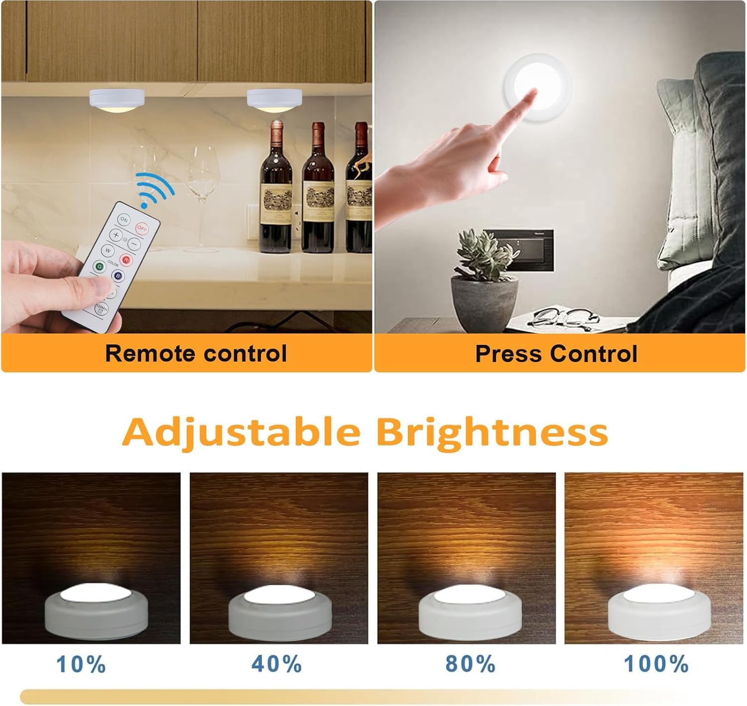 Puck Lights with Remote Control, 16 Color Changeable Wireless LED Light,Under Cabinet Lights, Battery Operated Light with Dimmer & Timmer Great for Closet, Bedroom,Kitchen(12 Packs)