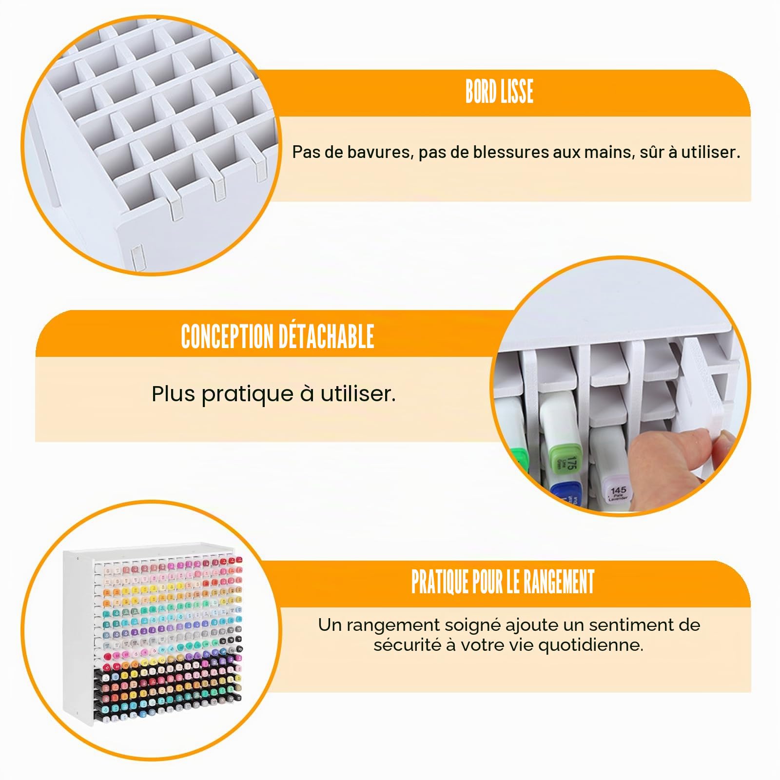 Porte-feutres, 240 stylos, organisateur de bureau, porte-stylos, crayons, crayons de couleur, feutres, petits artistes, coiffeuse, boîte en plastique pour la maison et la