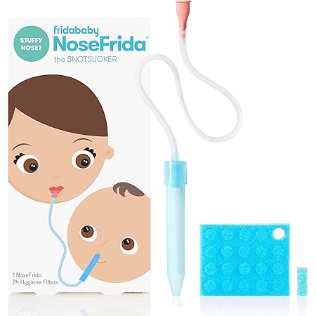 Frida Baby Nasal Aspirator NoseFrida the Snotsucker with 24 Extra Hygiene Filters