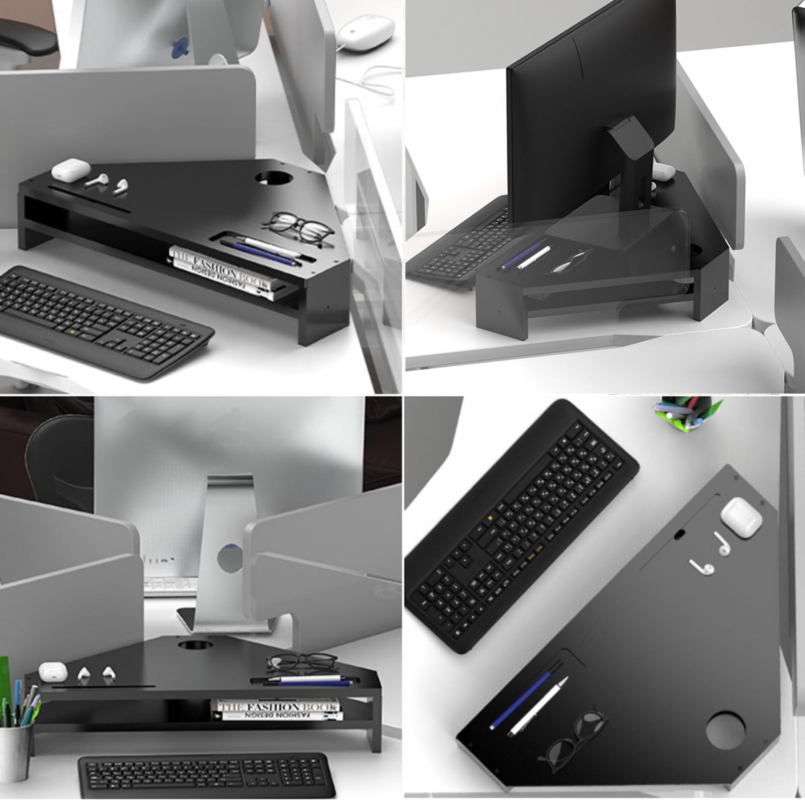 supporto da scrivania per computer, Supporti for schermi for computer a 2 livelli