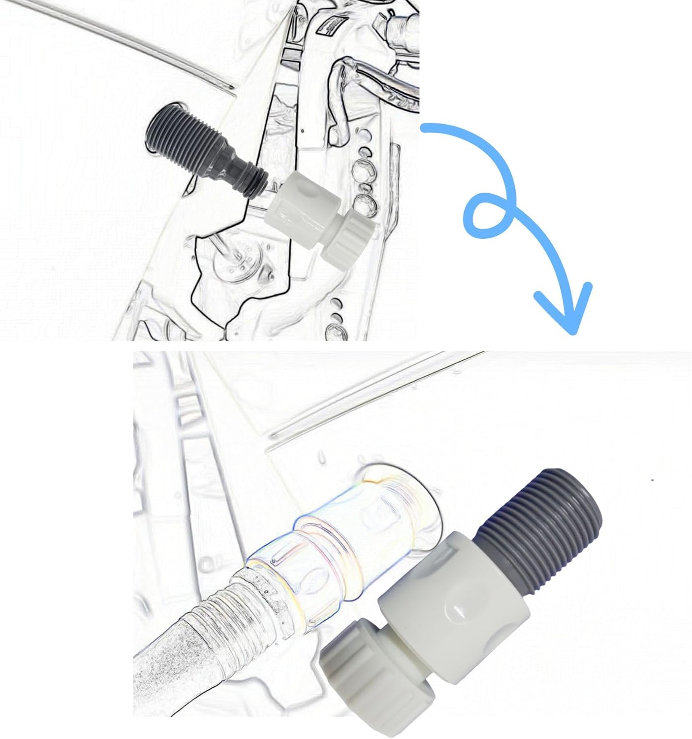 Boat Marine Outboard Flush Adapter Kit for Mercury Yamaha and Suzuki Engines