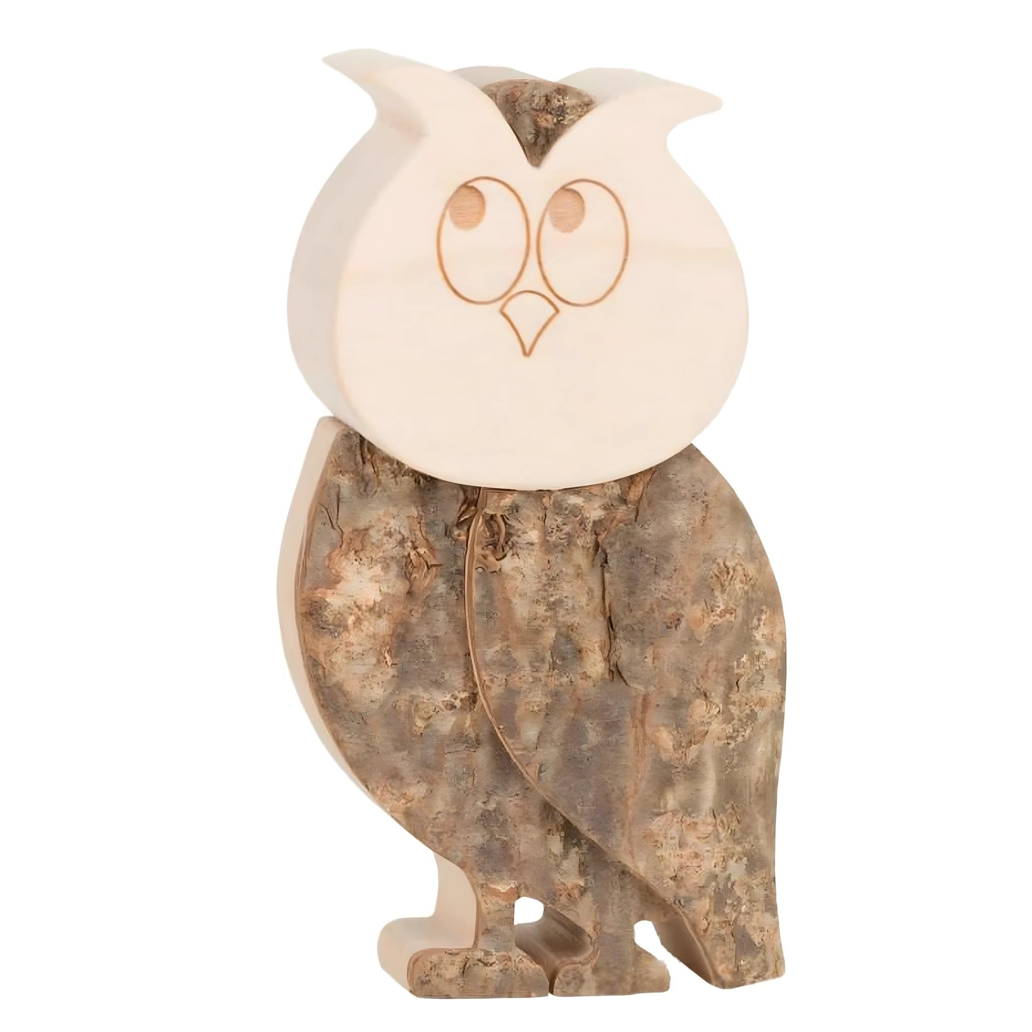 Dolfi Wooden Owl 9 cm 9 cm | Natural Wood in Val Gardena | Nativity Figure