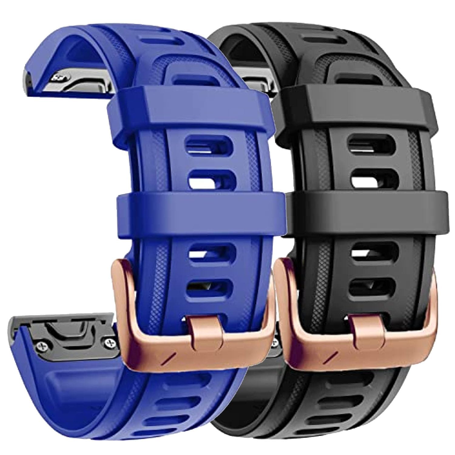 YUXUAN QuickFit Silicone Strap 20mm – Fits Garmin Fenix 8 43mm/epix Pro 42mm, Fenix 7S/6S/5S/5S Plus/6S Pro, D2 Delta S, Descent Mk2S | Smart Watch Accessory (2pcs-1)