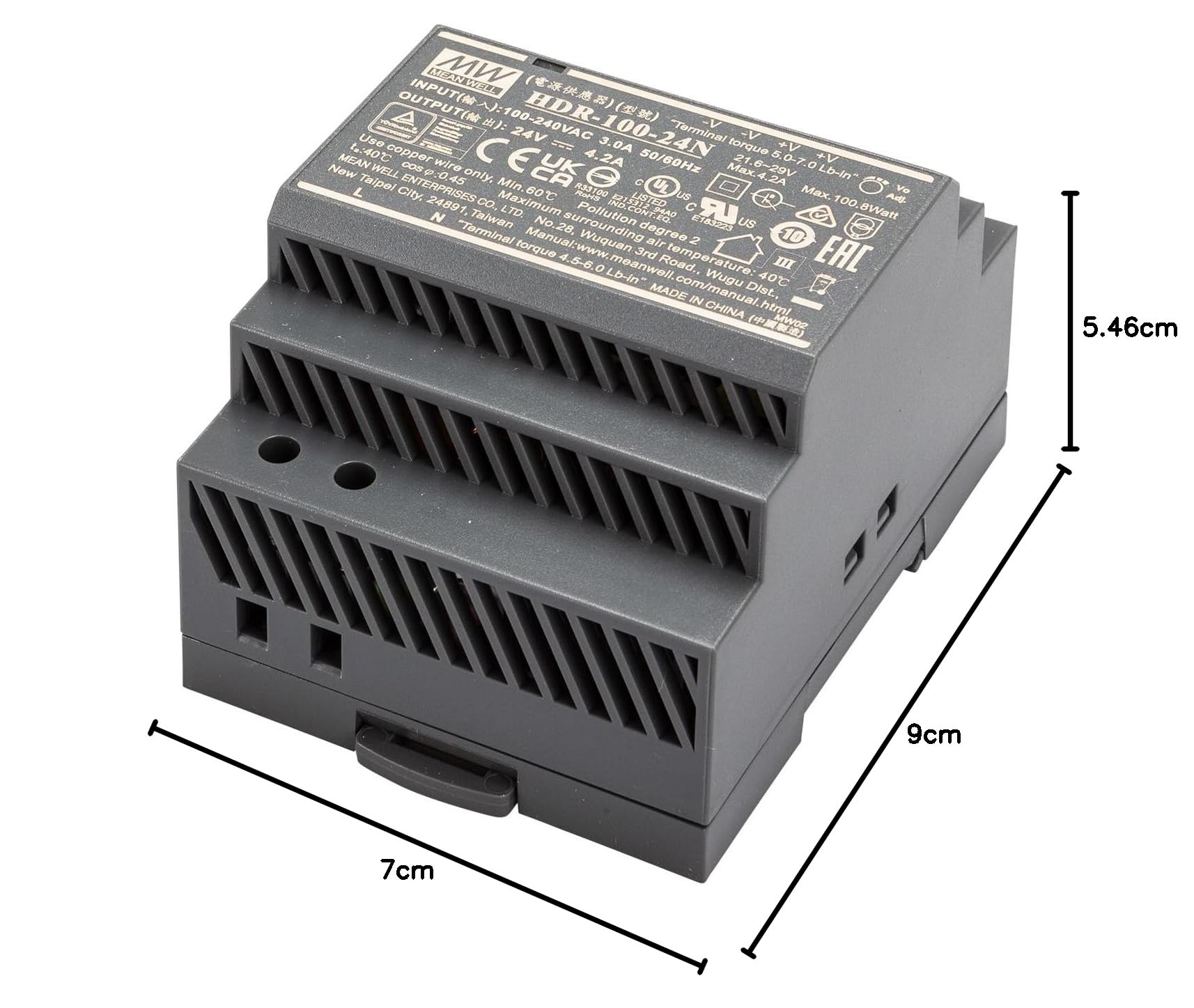 Mean Well HDR-100-24N Hutschienen-Netzteil (DIN-Rail) 24 V/DC 4.2A 100.8W 1 x