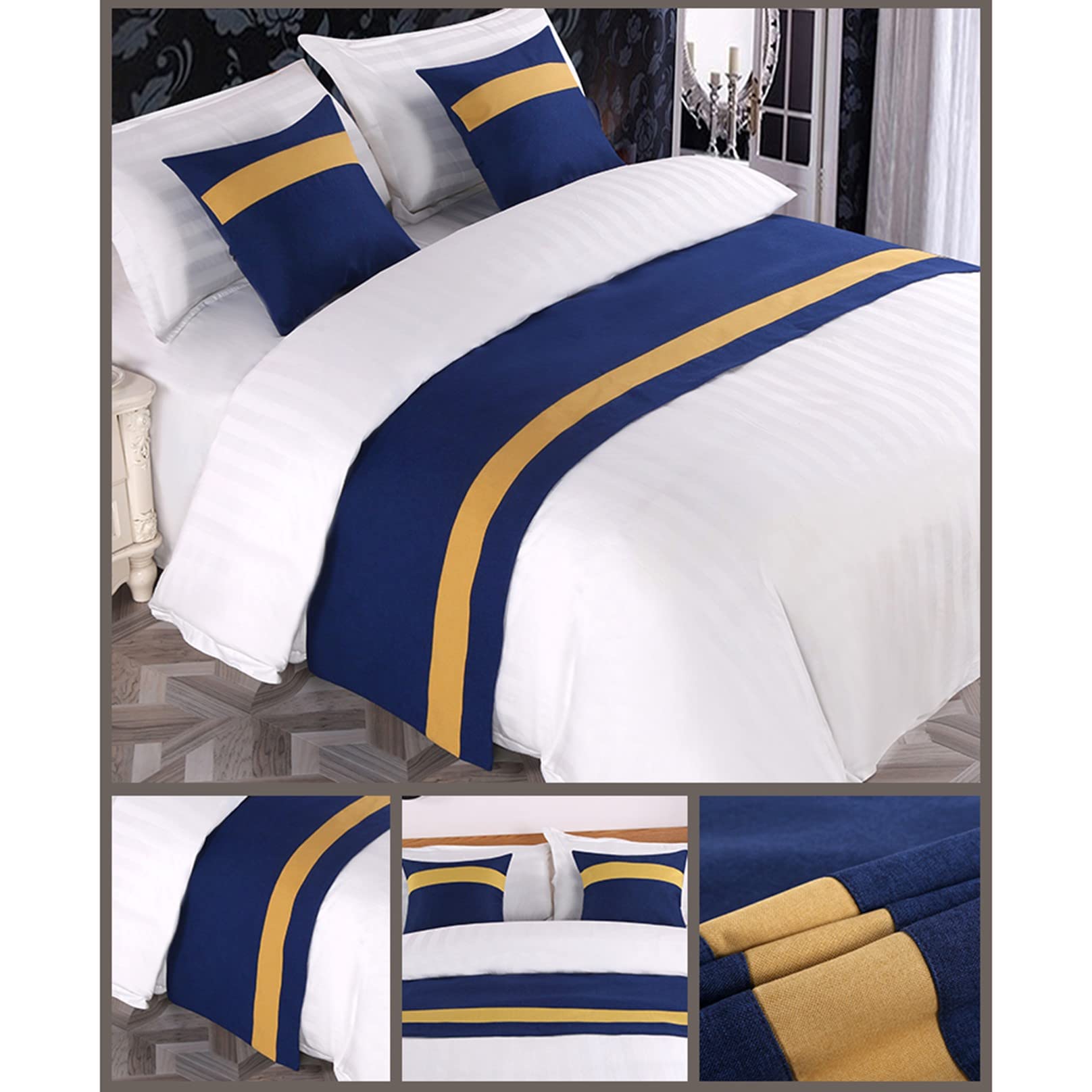 HLASMSPE 45x45cm Cushion Covers with Core for Bed Decoration, Square Throw Pillow for Living Room Sofa Bedroom Couch Chair Car Seat, Blue