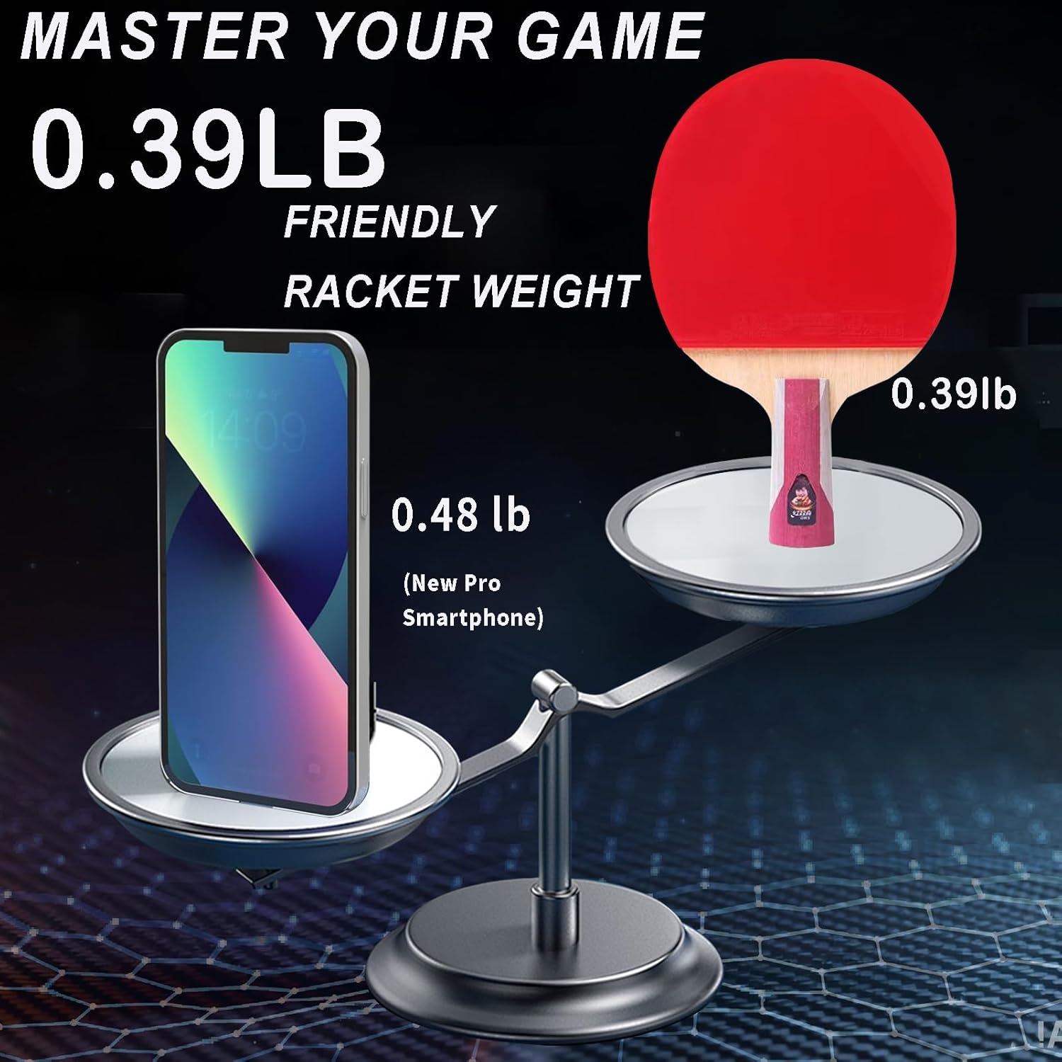 DHS Ping Pong Paddle - Professional & Advanced Table Tennis Racket with High-Speed & High-Spin Rubber, Pre-Assembled Ready to Play Blade for Tournament & Training