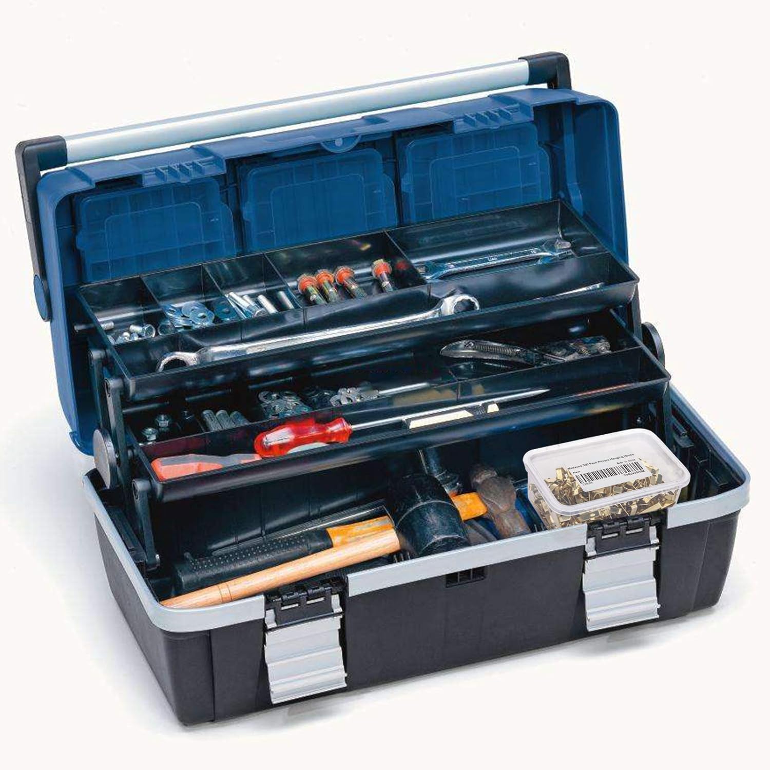 Maexxna 150PCS Picture Hangers Heavy Duty 50lbs, Frame Picture Hooks with Nails, Picture Hanging Kit on Wood/Drywall Hanging Solution Hardware for Canvas, Office, Clock, Mirror, Wreath - - 