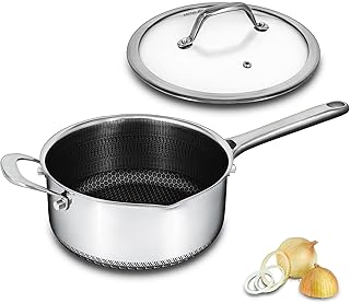 Hybrid Honeycomb Nonstick Stainless Steel Saucepan