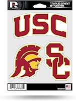 Vista 40 de Rico Industries NCAA - Lámina de adhesivos triple diseño de Alabama