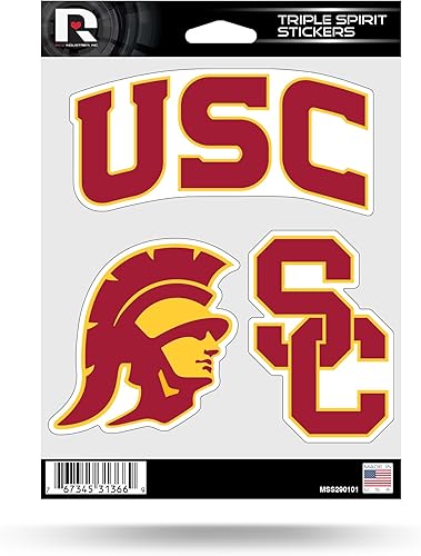 Miniatura 41 de Rico Industries NCAA - Lámina de adhesivos triple diseño de Alabama