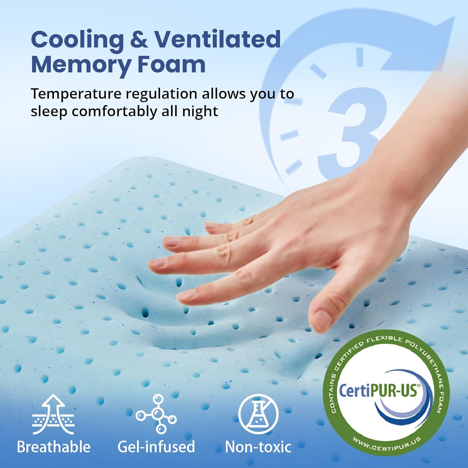 Cooling Gel Memory Foam Pillows for Sleeping, Camping, Travel, Bamboo Rayon Bed Pillow for Back Side Stomach Sleeper,Contoured Support,Standard Size and Camping Size Bundle