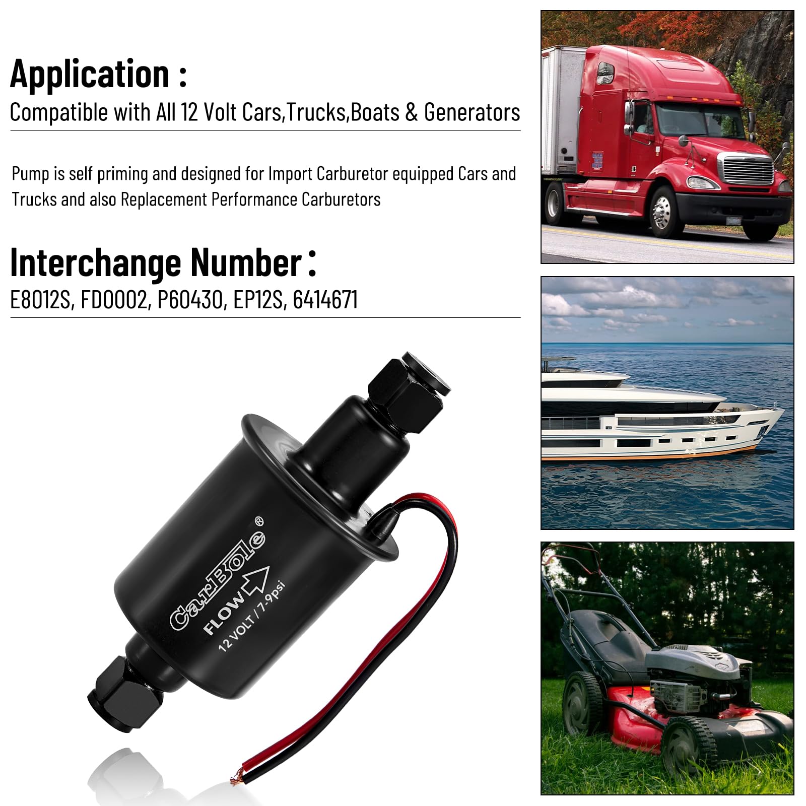 Electric Fuel Pump 12 V For Honda VT750C VT750CD VT750DC Shadow ACE 750 1998-2003 CBR600F VT1100C3 CR250R 16710-MBA-612 16710-MBA-611 In | Whizz Electric Fuel Pumps - Foto 5