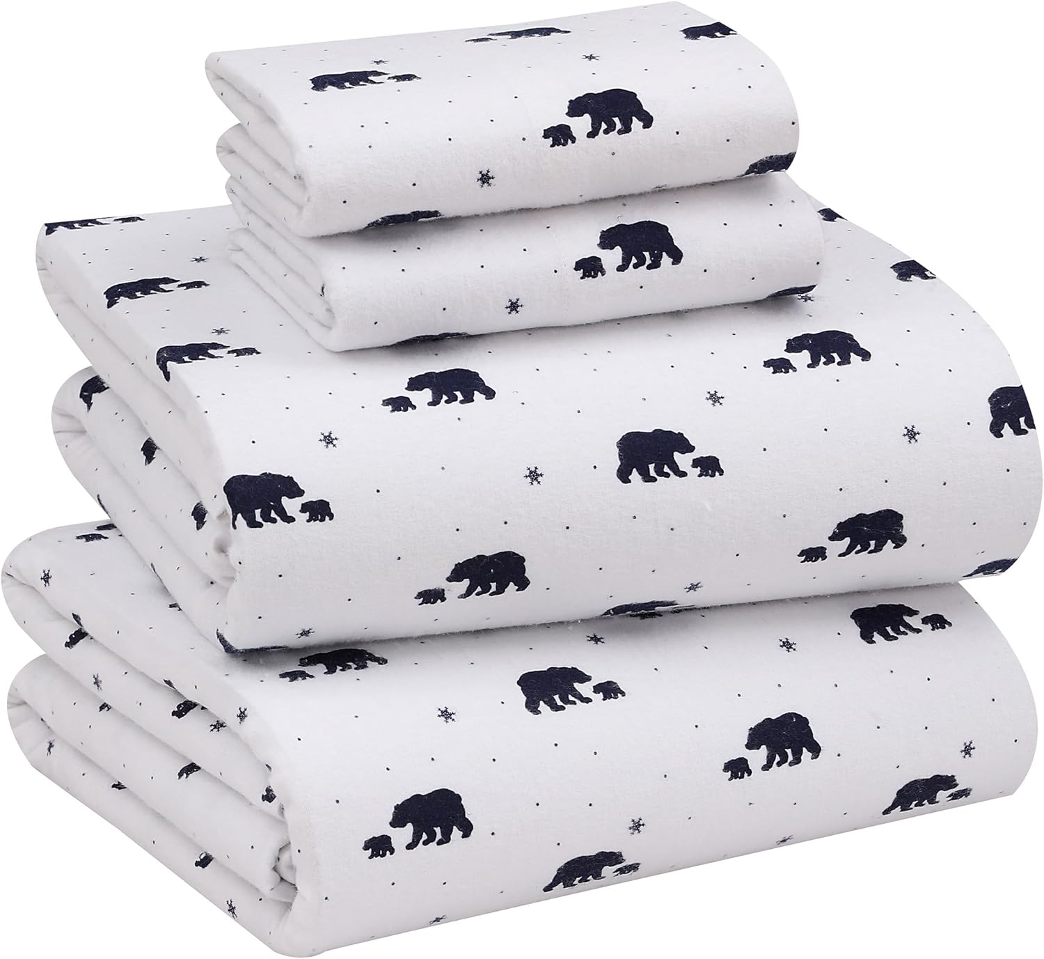 RUVANTI Flannel Sheets Queen Size 100 Cotton Brushed