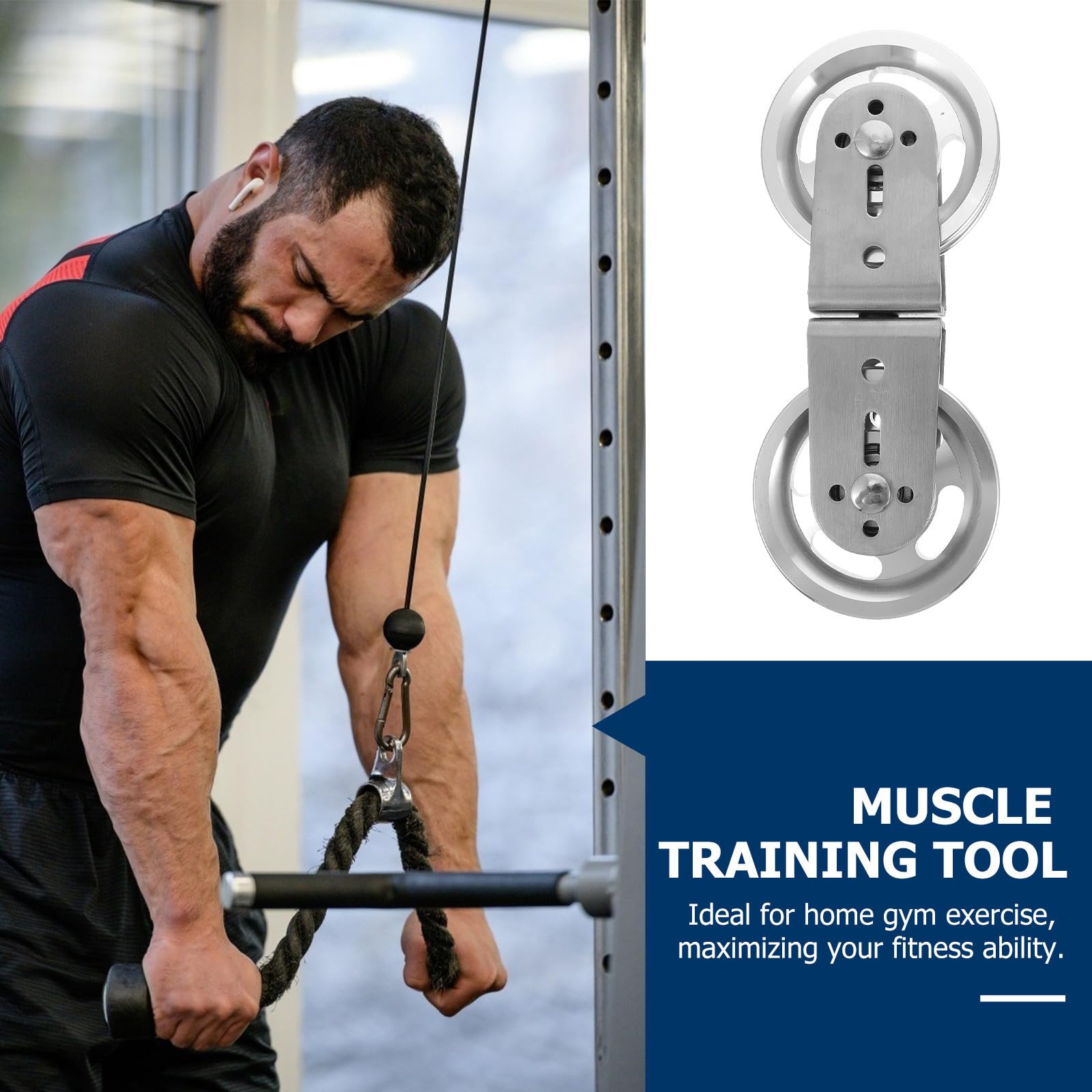 YARNOW Polea de Elevación y Fácil de Instalar Cojinetes de Acero Inoxidable Rueda Silenciosa para Máquina de Fitness Suspendida para Gimnasio en Casa