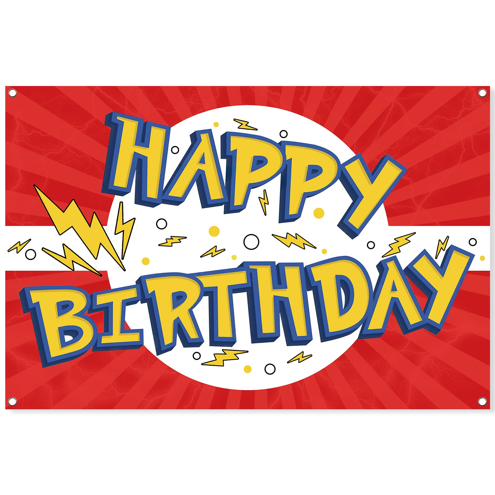 Red White Yellow Cartoon Birthday Party Backdrop-7x5ft Photography Party Banner for Baby Shower Boy Girl Birthday Party Home Decor