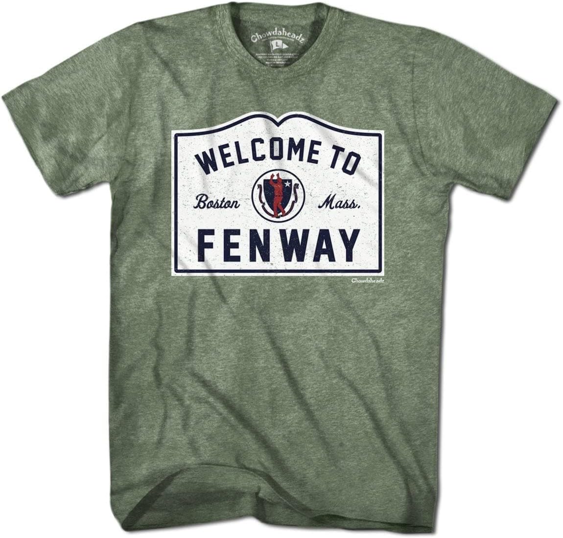 Chowdaheadz Welcome To Fenway Sign T-Shirt - Unisex Vintage Tee Soft Cotton Blend