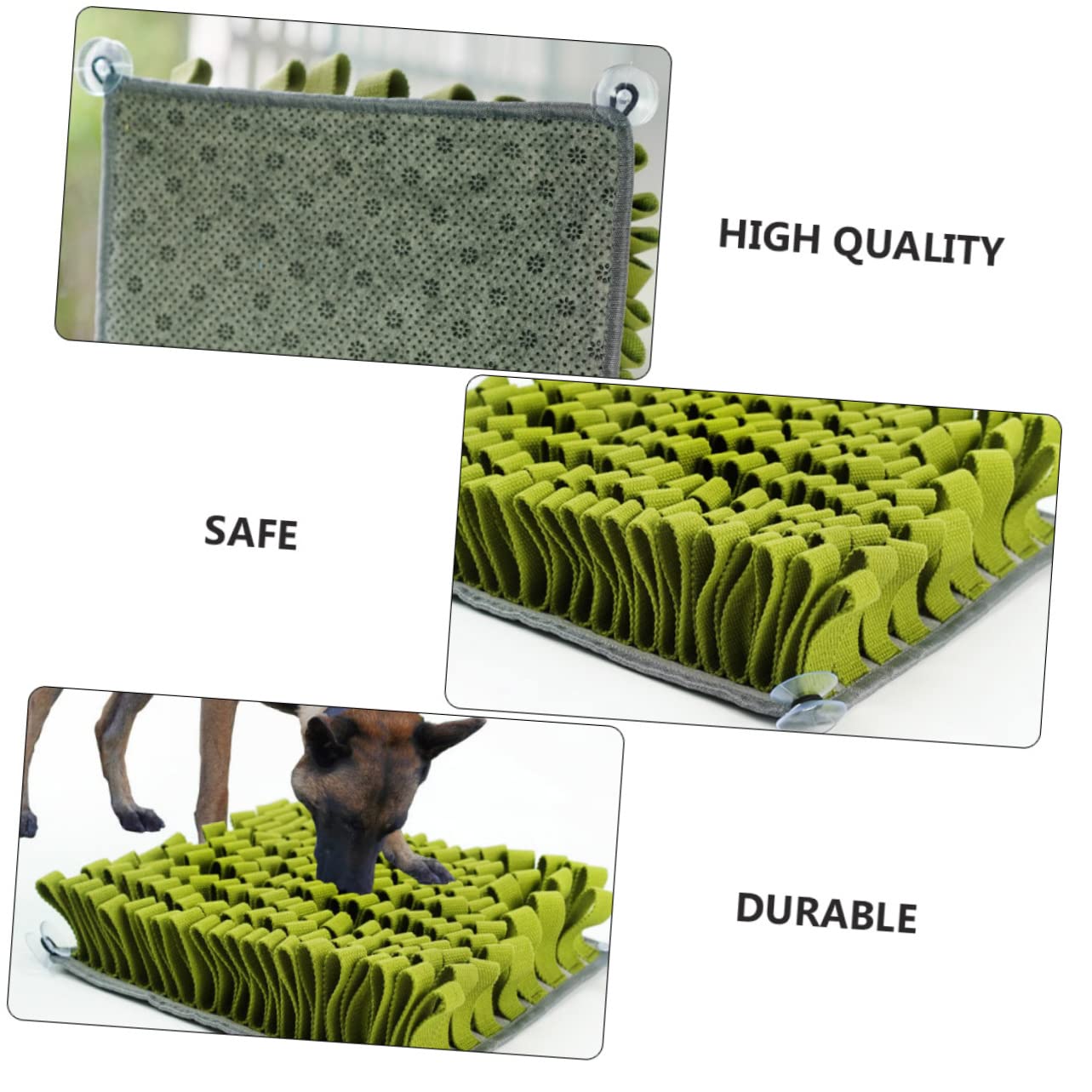 Angoily Tapis d'alimentation pour Chien Renifleur, Vert, Peluche