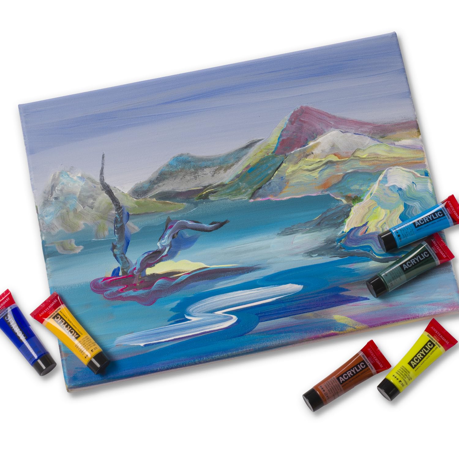 Acrylfarben Set Premium Amsterdam 24 x 20 ml inkl Zubehör
