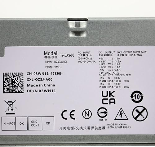 Miniatura 3 de YEECHUN 240W nueva fuente de alimentación para Dell DVI-D x 390 790 960 990 3010 7010 9010 factor de forma pequeña FF H240ES-00 D240ES-00 AC240AS-00