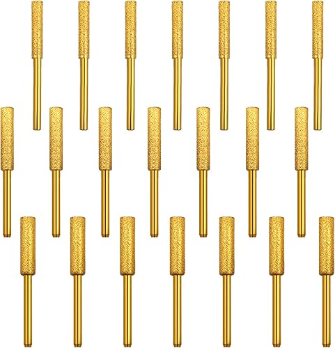 Shitime 21 afiladores de motosierra de diamante de 18 pulgadas, vástago de 18 pulgadas, kit de afilado de motosierra de alta dureza para motosierra,