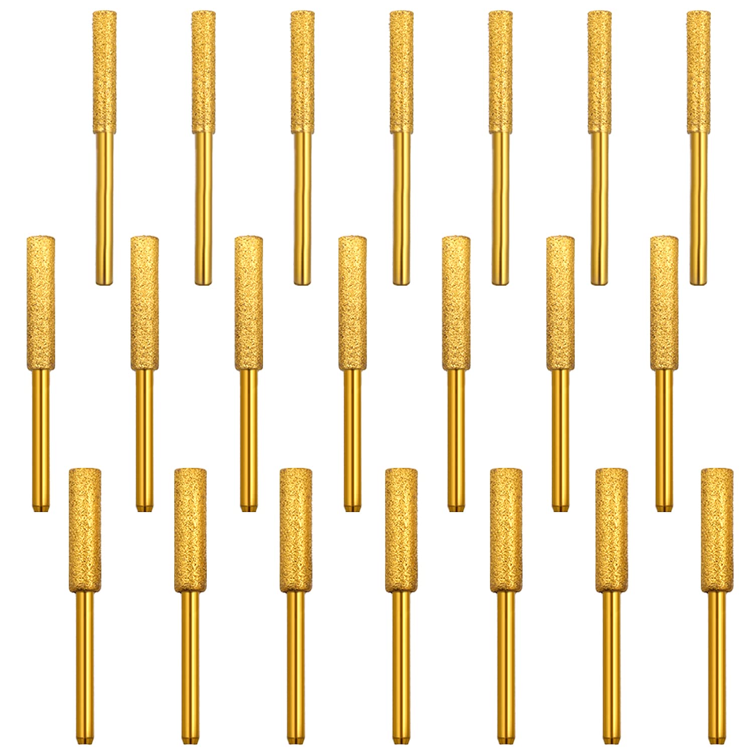 21 sacapuntas de motosierra de diamante de 1/8 pulgadas, kit de afilado de motosierra de alta dureza para motosierra, piedra, joyería, madera (5/32 pulgadas, 3/16 pulgadas, 7/32 pulgadas)