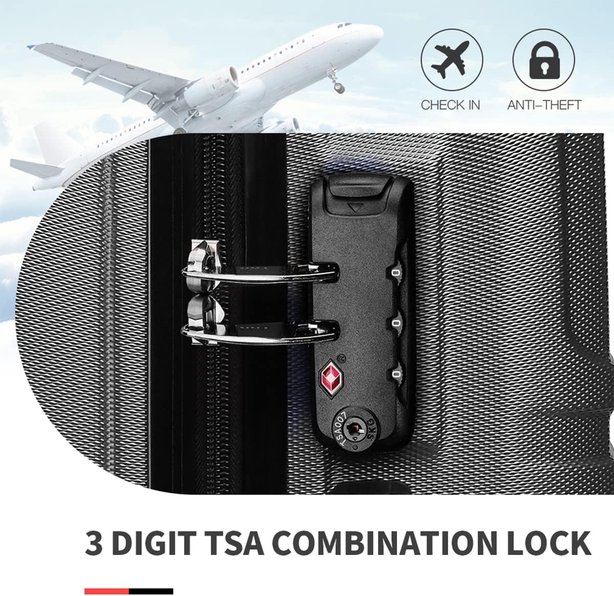 review Kono Carry on Luggage 20-Inch Lightweight ABS Material with 4 Spinner Wheels Travel Suitcase Airline Approved Carry on Suitcase Grey