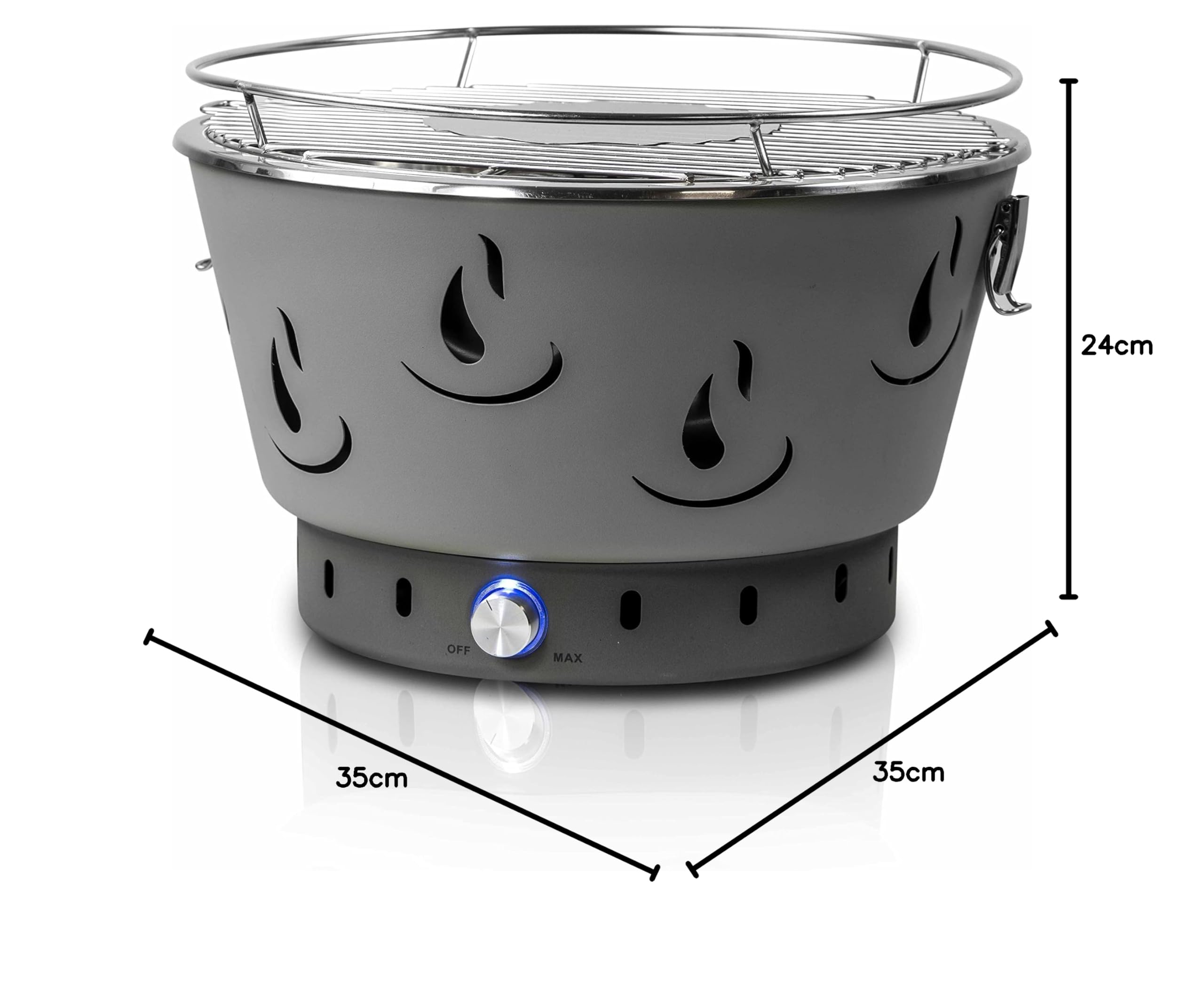 ACTIVA Camping Grill Airbroil I Premium Mini Grill mobil & kompakt I Leistungsstarker & stilvoller Holzkohlegrill für ein gelungenes Barbecue inkl. Tasche