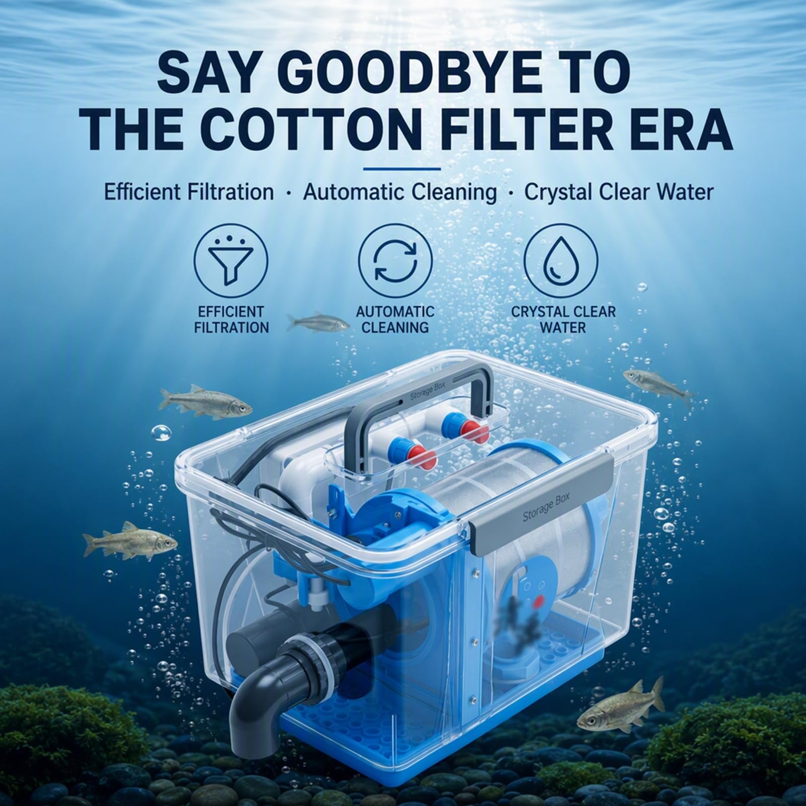 200 Mesh Stal nierdzewna Rotary Drum Microfilter 5000L / H Auto Clean Fine Filter do Pond Aquarium Wastewater Anti Clog Cichy