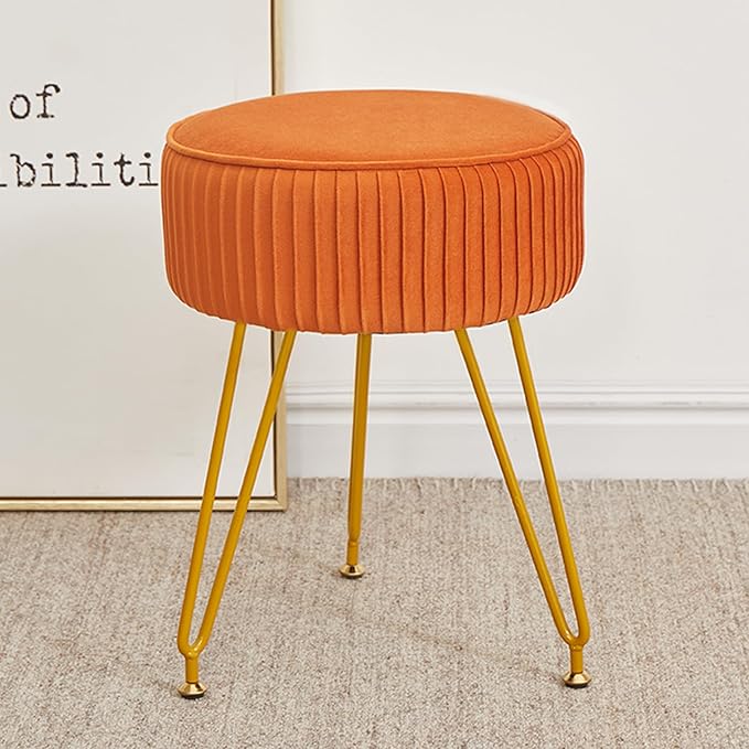 Silla de Oficina Moderna Sin Brazos Naranja