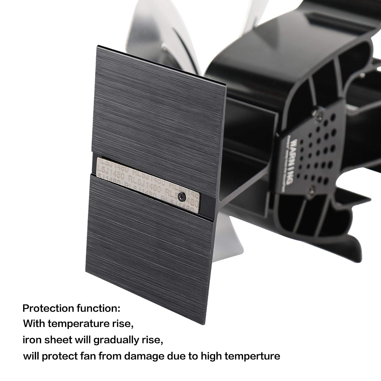 LUMAMU 5 Blade Stove Fan Wood Stove Fans Fireplace Fan Heat Powered with  Magnetic Thermometer Aluminium Eco-Friendly for Wood Log Burner  Fireplace-Silver : Amazon.co.uk: DIY u0026 Tools