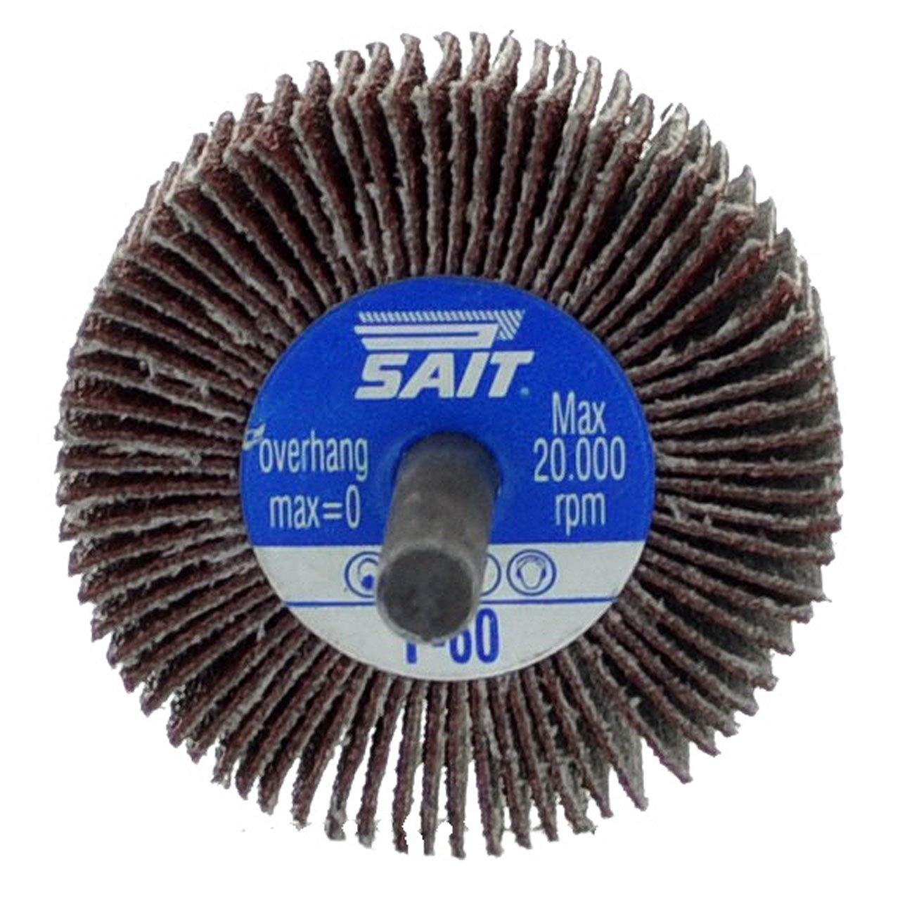 United Abrasives SAIT 70050 2x1 2A Spindle Premium Aluminum Oxide Flap Wheels 60 Grit, 10 Pack
