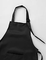 Vista 4 de Children's Chef Kitchen Costume Apron Hat Outfits Adjustable Cooking Baking Painting Crafting Bib Artist Apron