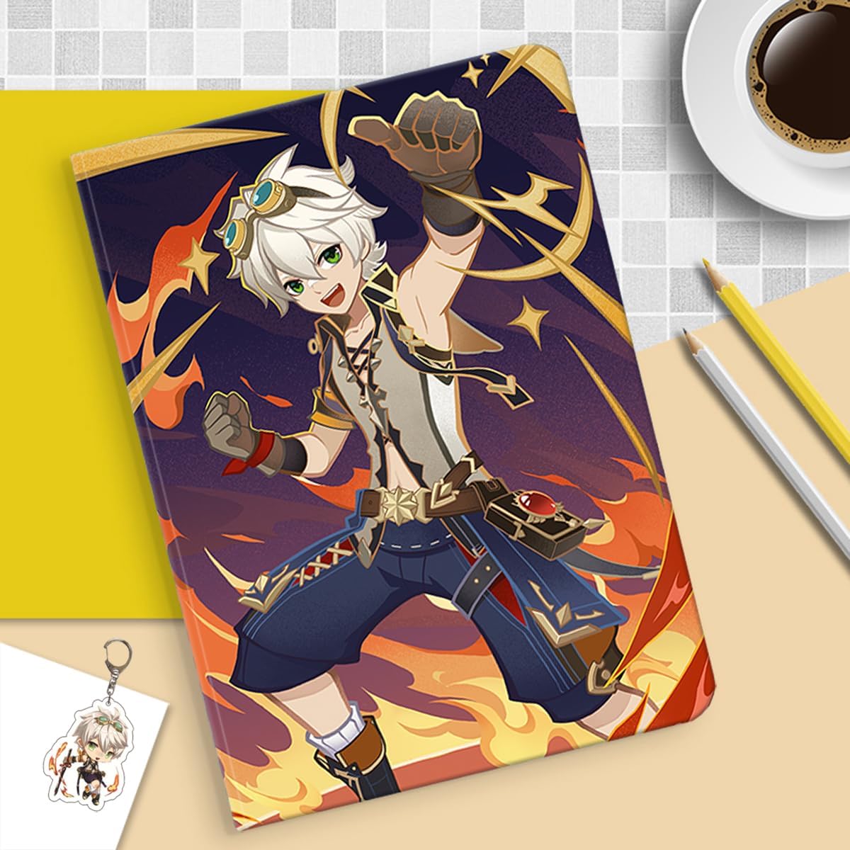 Anime Tablet Case Compatible with iPad 7/8/9/10/Pro/Air/Mini with Pencil Holder, 4-Star Characters Series (Bennett,iPad Air 5th/4th (10.9"))