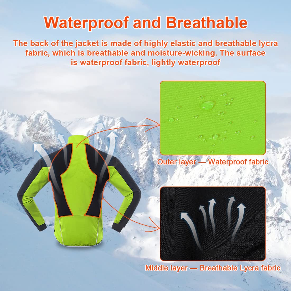 ENPAP Chaqueta de Ciclismo Mujer Invierno Térmica Softshell Chamarra Bicicleta Mujer Reflectante Chamarra Deportivo MTB Impermeable Chaqueta para Correr a Prueba de Viento