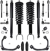 Vista 298 de Detroit Axle - Kit de puntales delanteros para Ford 2000-2004 Focus 2 puntales con muelle helicoidal 2 brazos de control inferiores con rótulas 2001