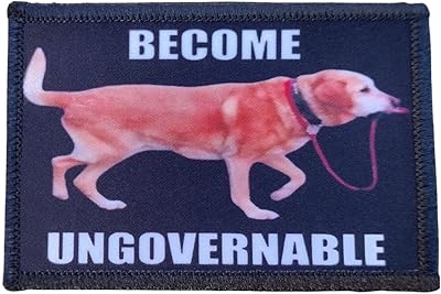 Become Ungovernable Morale Patch Removable Hook and Loop for Molle Gear, Operator Hat, Rucksack, Pack Bag, Backpack, Made in The USA
