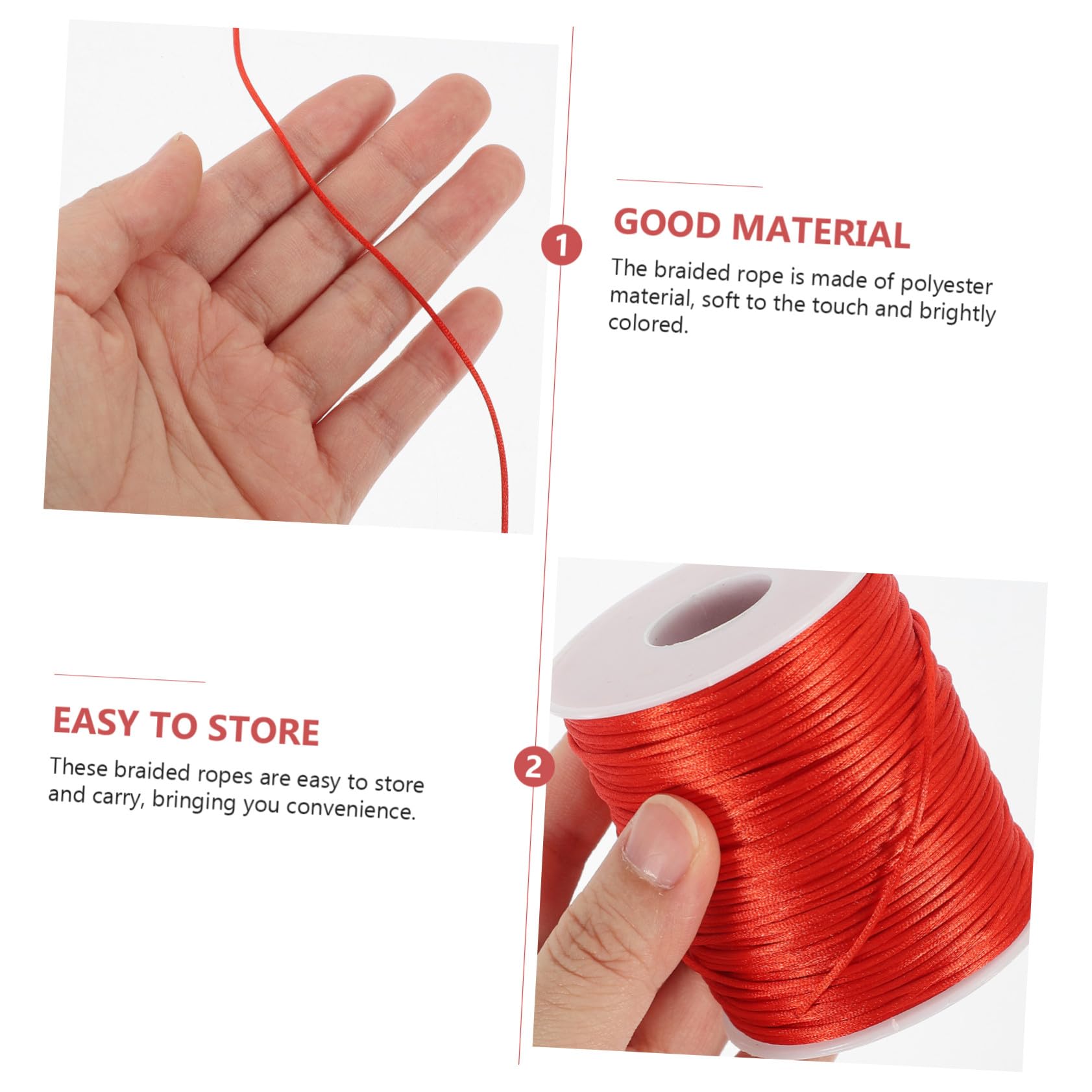 6rollen Makramee-Kordel zum Selbermachen Geflochtene Farbige Schnur für Armbänder DIY Strickgarn für Schlüssel Handys und Taschen Polyesterkordel Flach und Langlebig